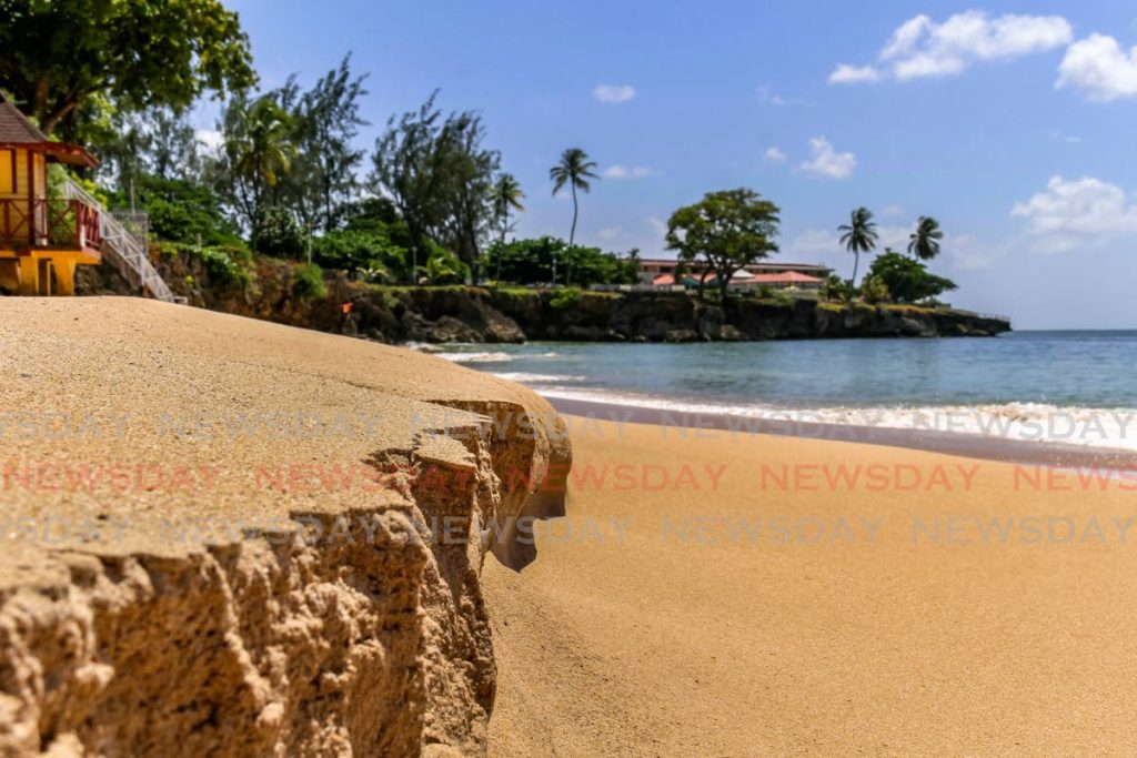 The tranquil shoreline at Store Bay, Tobago. Independent Senator Anthony Vieria says diversification must include the blue and green economies. PHOTO BY AYANNA KINSALE - 