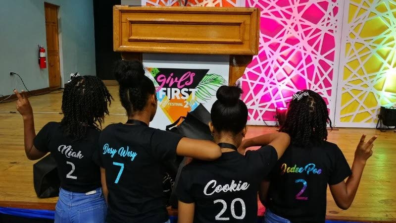 A group of girls at First Citizens Girls First Festival 2019. - 