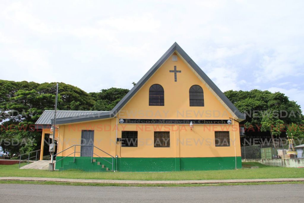 Buccoo Morvaian Church in Periwinkle Drive, Buccoo, Tobago. Services at churches remain limited because of the public health restrictions. PHOTO BY AYANNA KINSALE - 