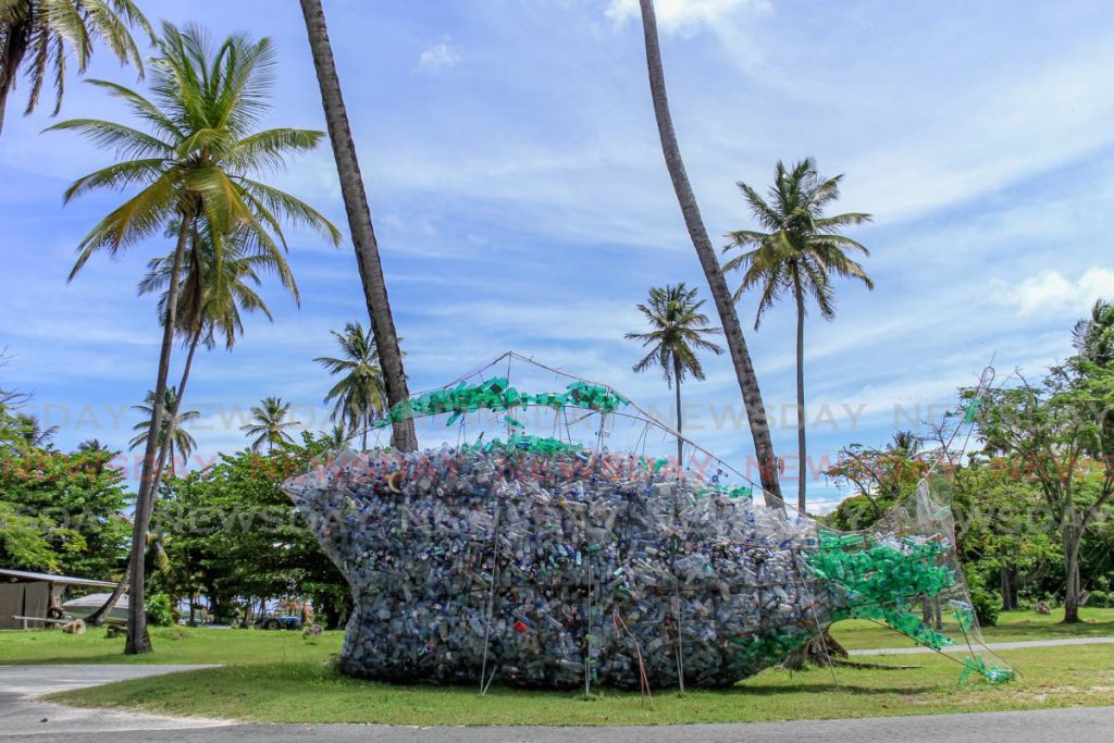 A fabricated fish at Pigeon Point Heritage Park was placed there during the Great Fete weekend last year which encouraged patrons to recycle.  - Ayanna Kinsale