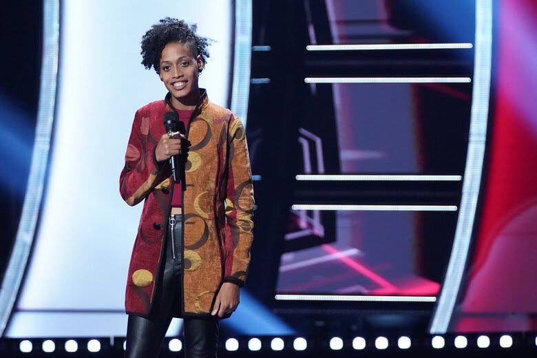 Trinidadian Payge Turner after her performance on The Voice on Monday. Turner joins pop star Gwen Stefani's team afte choosing her as her coach over country star Blake Shelton. - 