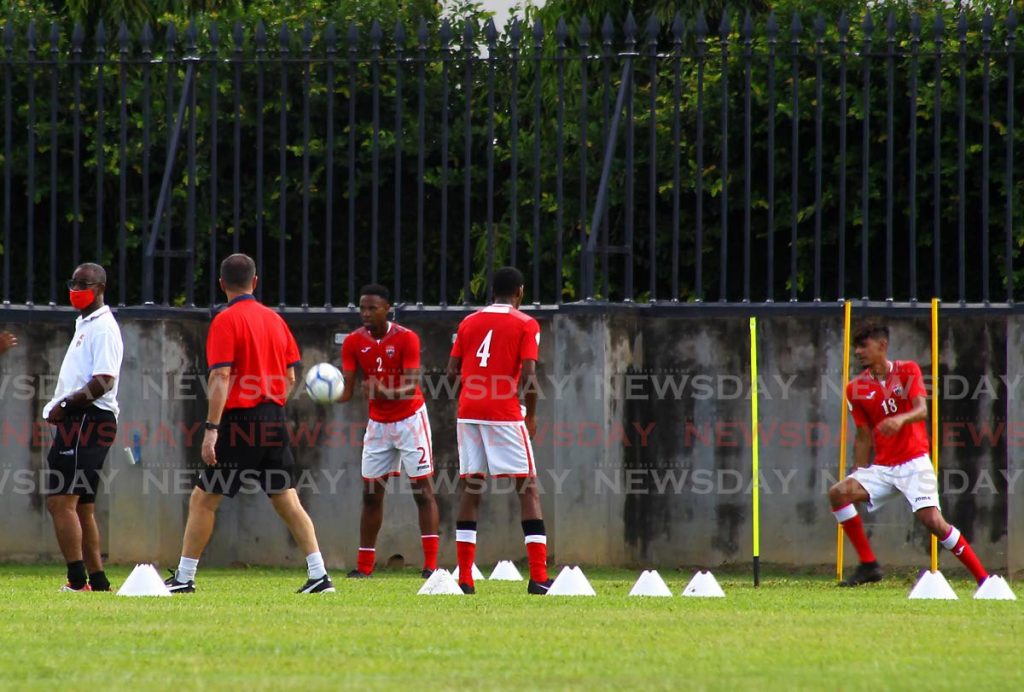 November 2020 file photo: Members of the Senior National Football Team practise during a training session at the 
Police Barracks Grounds of the Trinidad and Tobago Police Service,
Police Training Academy, St James. - ROGER JACOB