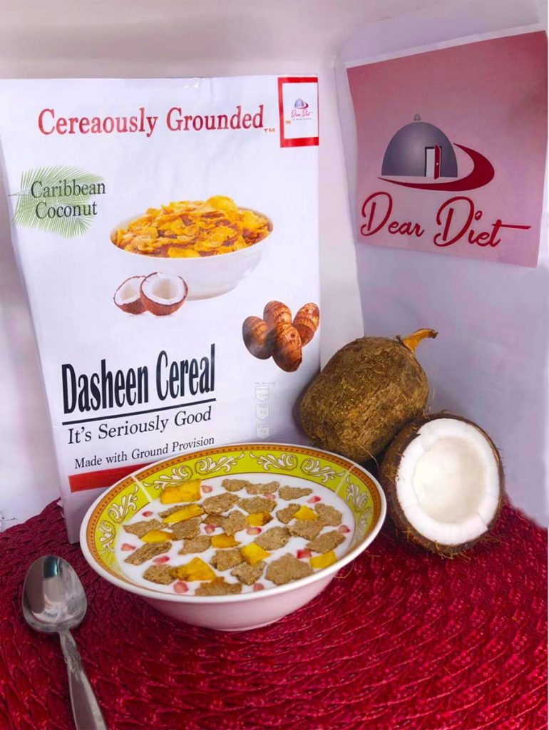 Dasheen cereal made by Dear Diet Enterprises was one of the products featured at Blue Food Festival. - 