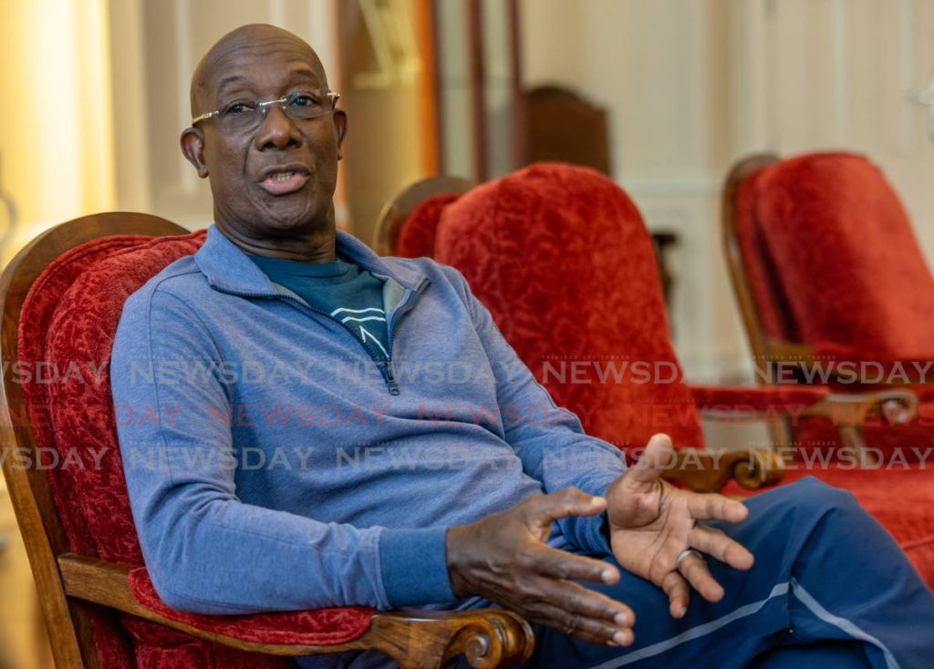 Prime Minister Keith C Rowley speaks to Newsday at the Prime Minister's residence, Diplomatic Centre, St Ann's 
 - Jeff Mayers