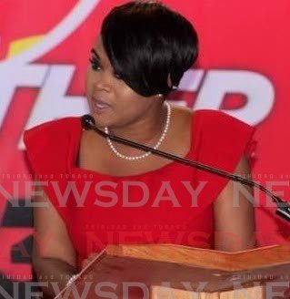 Minister of Sport and Community Development Shamfa Cudjoe. - 