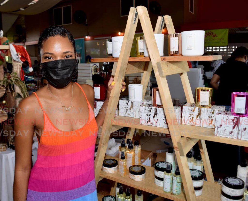 Kathryn Nurse of Immortelle Beauty wither her display of beauty products at Upmarket at Lions Cultural Centre, Woodbrook.

PHOTOS BY VIDYA THURAB
 - 