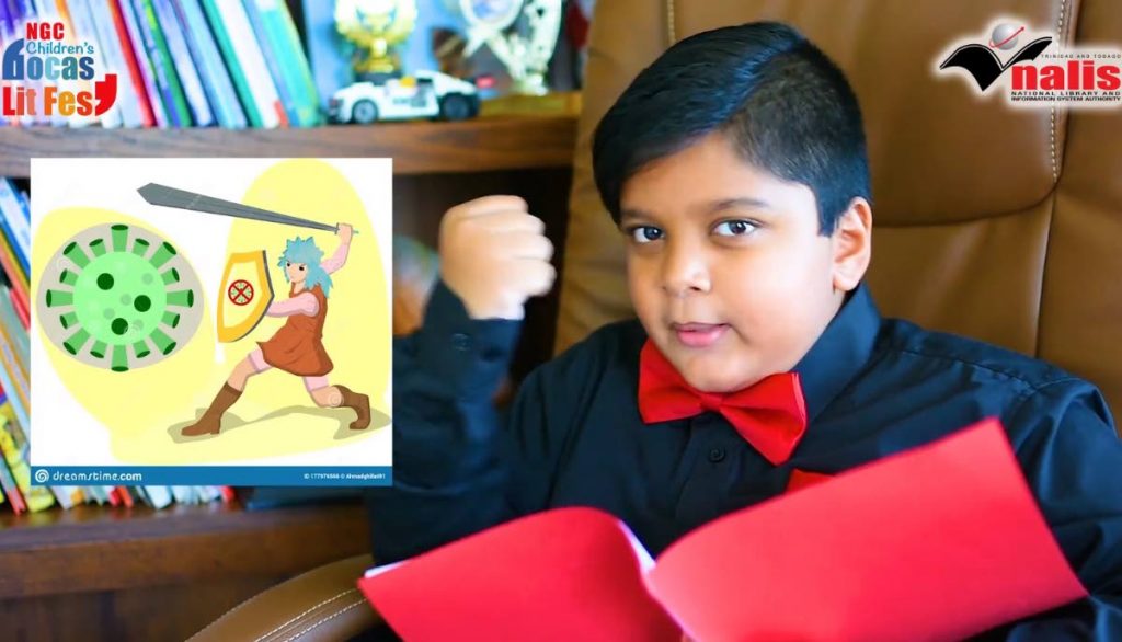 Josh Hansraj recites The Great Depression in a video for the Dragonzilla Short Story Writing Challenge which he won in the five to eight age group. 

Photos courtesy NGC Children's Bocas Lit Fest. - 