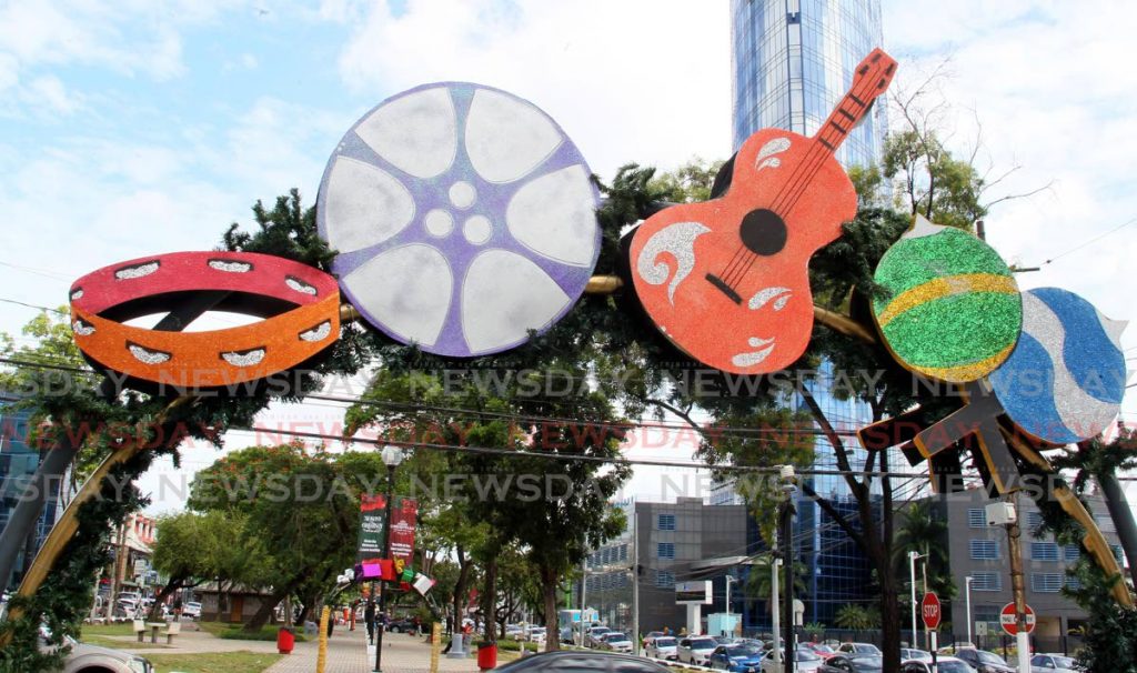 Downtown beautification project threatened by vandals, after several lights were maliciously removed on Thursday night,
Brian Lara Promenade, Port of Spain. - ROGER JACOB