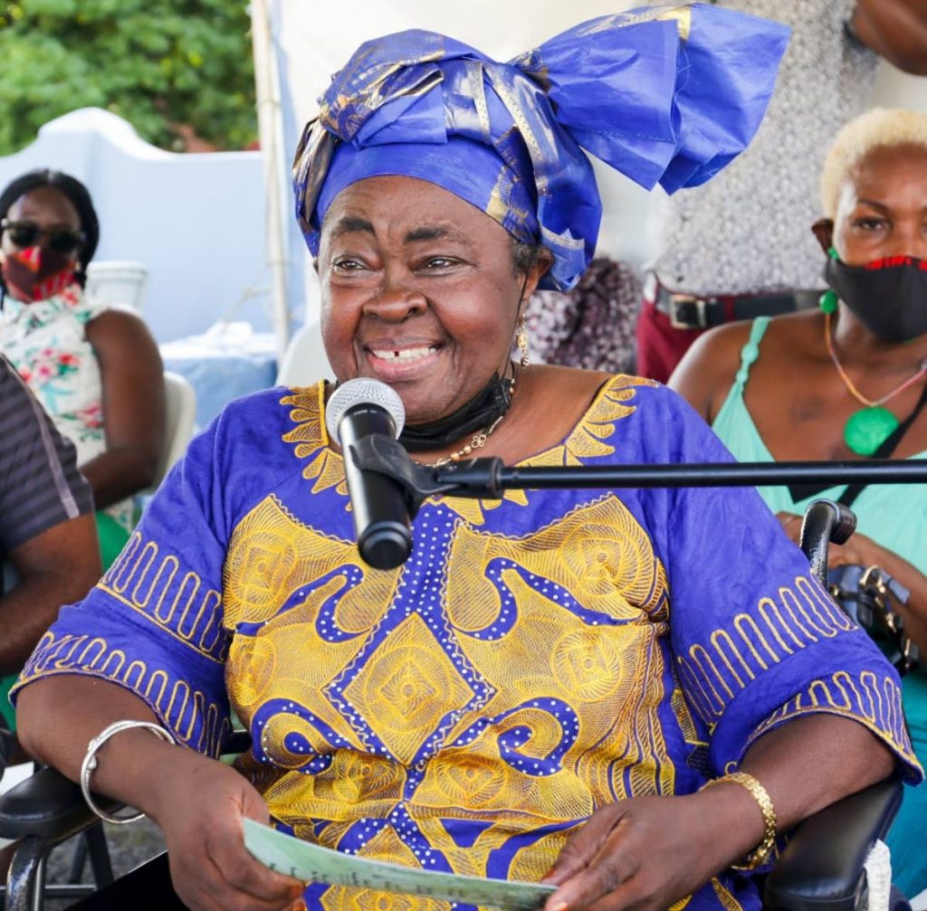 Kenetta Bobb at the ceremony on Tuesday to rename the street in her honour. - 