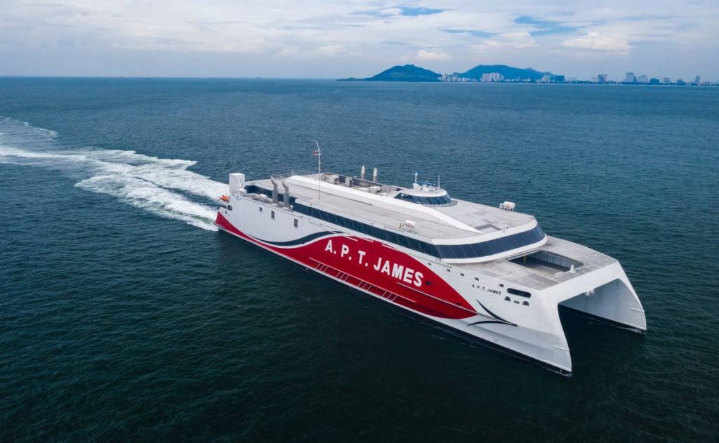 The new fast ferry APT James after it was commissioned by Austal in Vietnam. - Photo courtesy Nidco