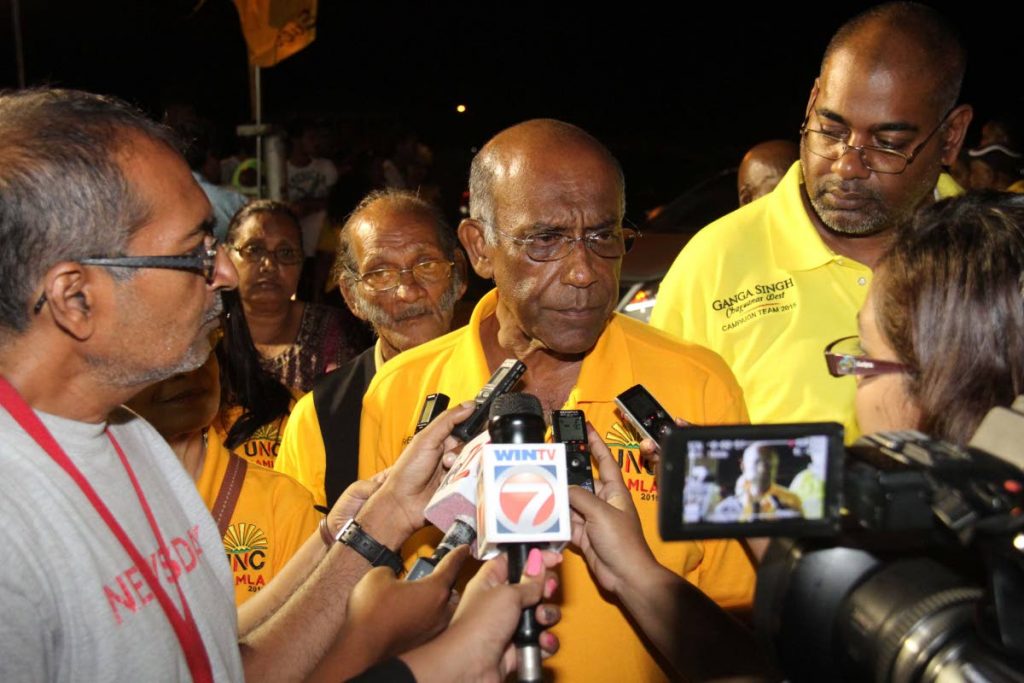 Deputy political leader and UNC candidate for Tabaquite Suruj Rambachan speaking to the media at Rienzi Complex, Couva.
PHOTO BY ANIL RAMPERSAD. - Anil Rampersad