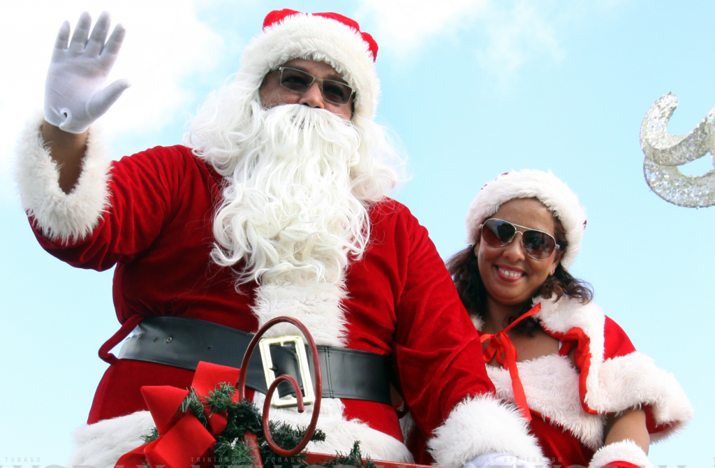 Mr and Mrs. Claus at The Grant-A-Wish Foundation, 10th Santa Claus Parade, Queen's Park Savannah in this file photo. Photo: Angelo Marcelle