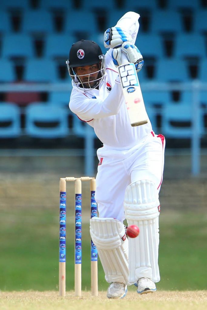  Denesh Ramdin led the charge in the TT Red Force match with 141 not out off 100 deliveries. - CWI Media