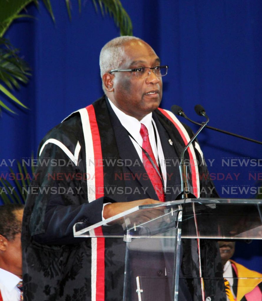 UWI principal Prof Brian Copeland at a ceremony for new students at the St Augustine campus on September 21, 2018. File photo/Sureash Cholai  - 