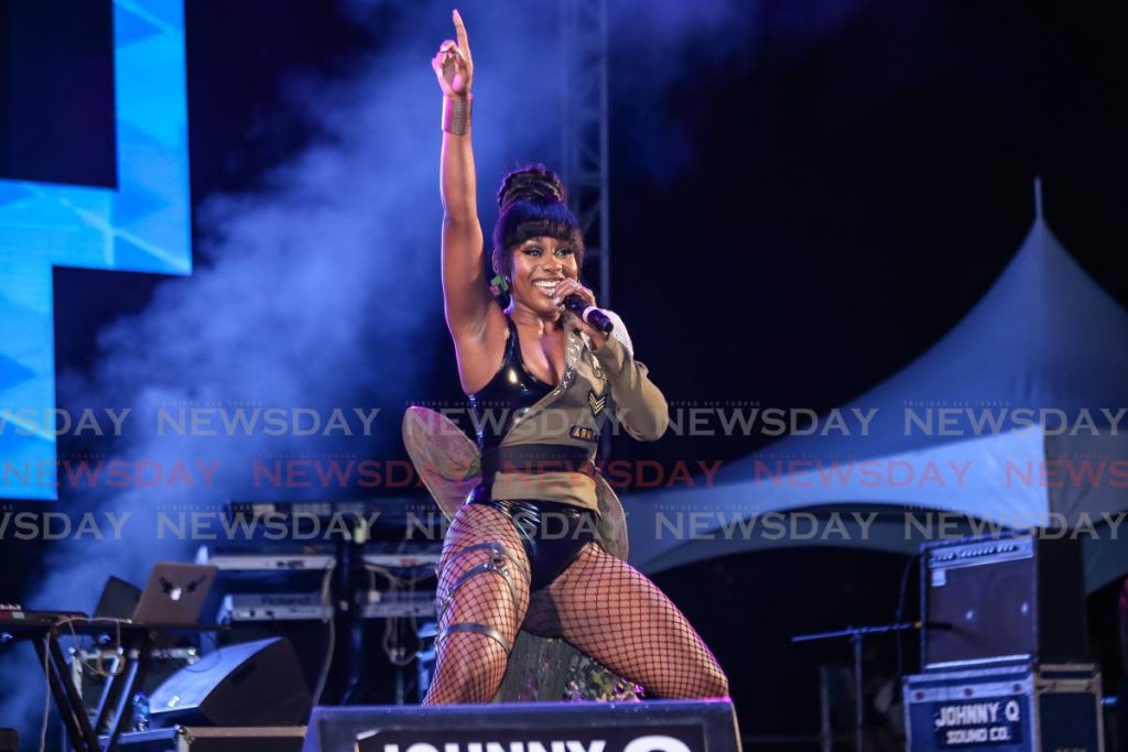 Nailah Blackman performs at Army Fete in February 2020 at the Queen's Park Savannah, Port of Spain. - Jeff Mayers