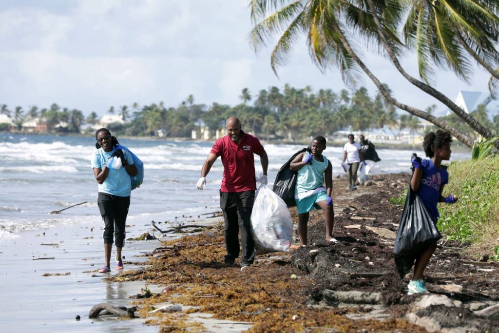 FILE: Young people participate in plastic collection at Little Rockly Bay, Lambeau in 2019. Giving through community service helps to develop many of the skills needed for life and university. 
 - THA