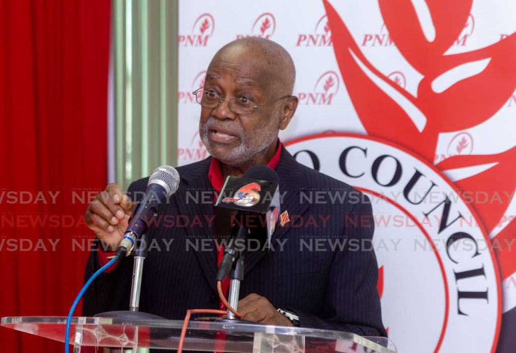 PNM Tobago Council chairman Stanford Callender at a press conference at Pumpmill, Scarborough in December 2020. File photo/David Reid - 