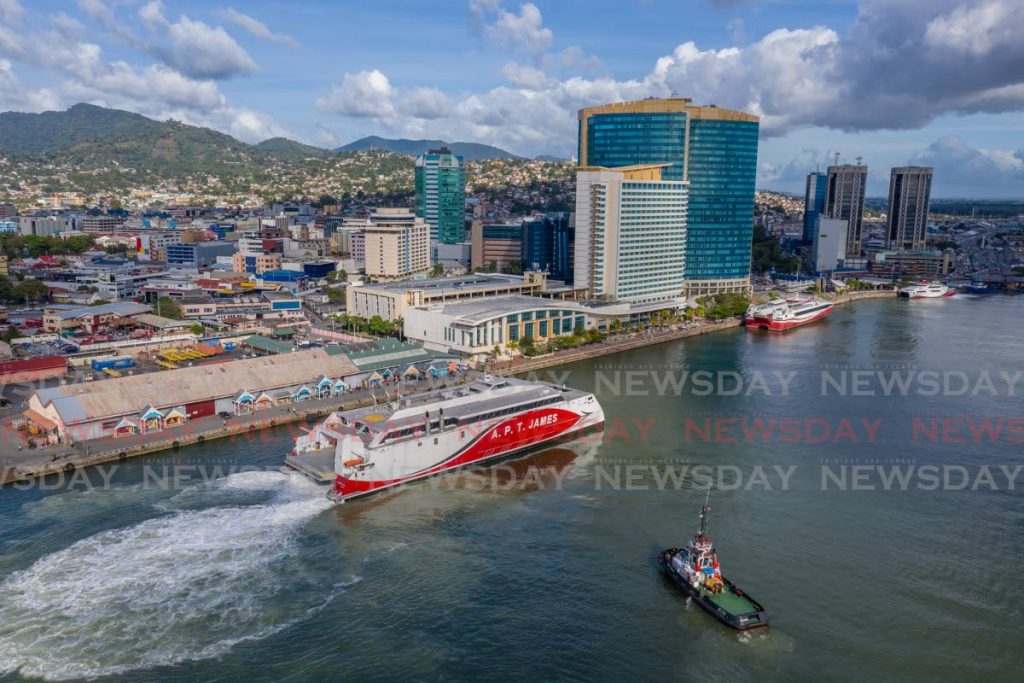 The arrival of the APT James at the Port of Port of Spain, Trinidad on Friday - 