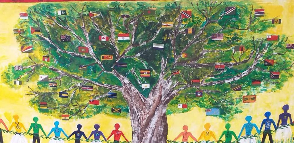 We are The Future by Jacqueline Guzman, displayed at the Caricom Heads of Government meeting in TT in 2009.  - Photo courtesy Jacqueline Guzman