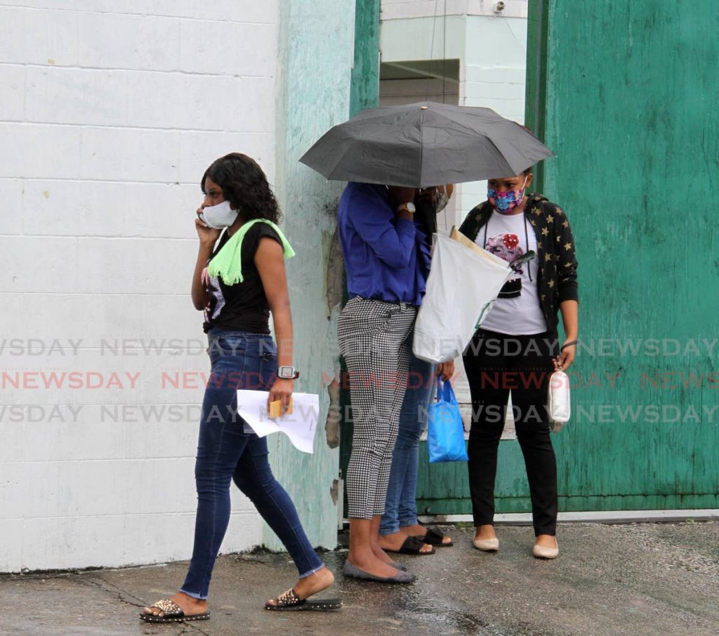 Students leave Tranquility Secondary School, Port of Spain, after ompleting their CSEC Examinations on Monday. Data from the Ministry of Education says 52.1 per cent of secondary school students reported difficulty staying focused during remote learning. - Angelo Marcelle