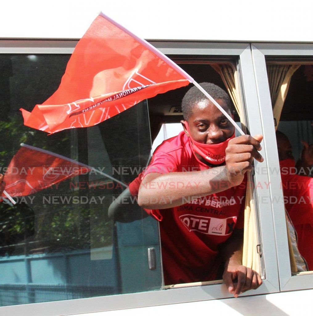PNM supporters in the motorcade. - Angelo Marcelle