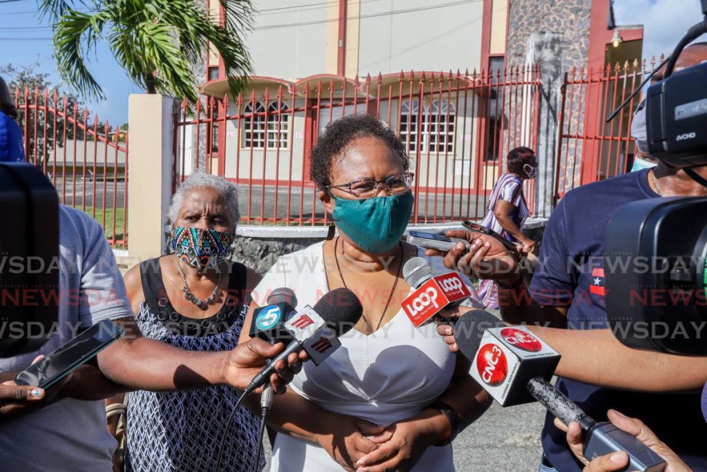 Scarborough/Calder Hall independent candidate Dr Denise Tsoiafatt Angus speaks to the media after voting at the SDA Primary School, Scarborough.  - Jeff K Mayers