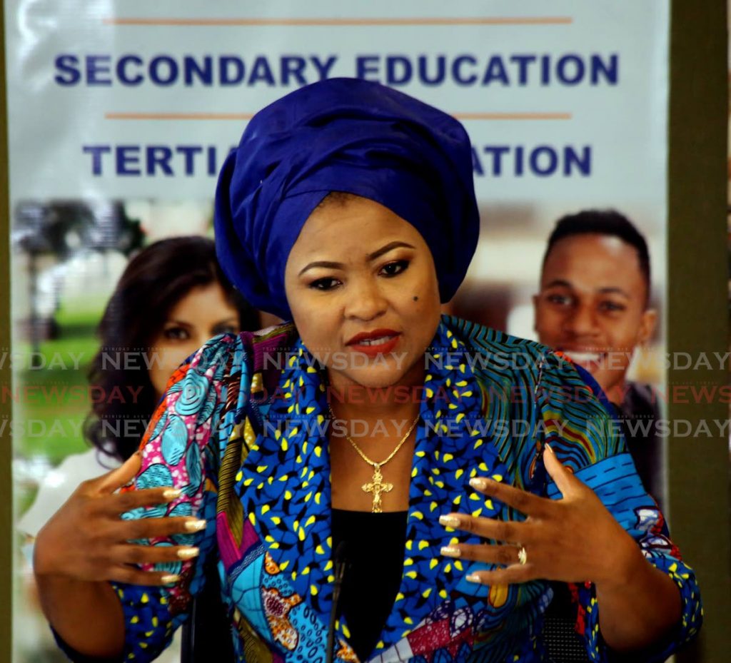 Minister of Education Dr Nyan Gadsby-Dolly. File photo by Sureash Cholai