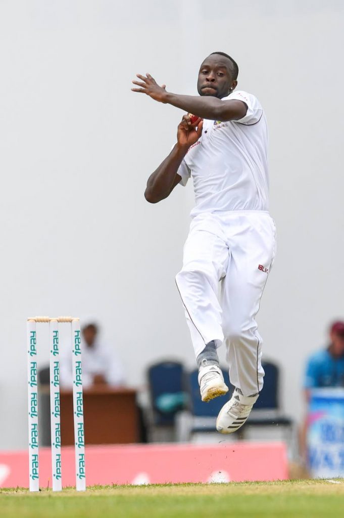 West Indies fast bowler Kemar Roach. - 