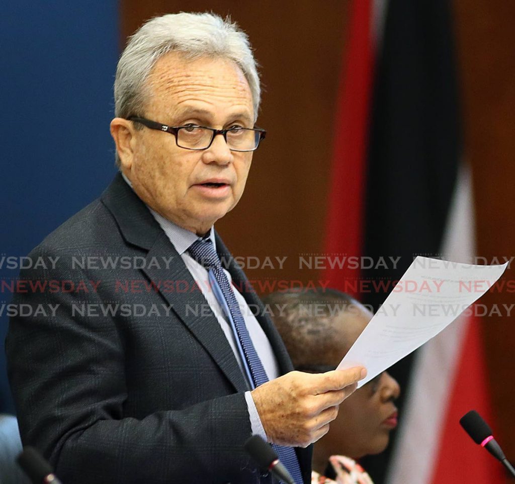 Minister of Finance Colm Imbert. - 