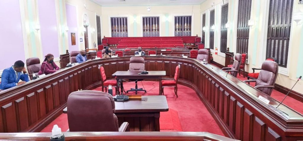 WE'RE SERIOUS: PDP assemblymen remain in the Assembly Legislature in Scarborough on Monday after the sitting was adjourned.  - 