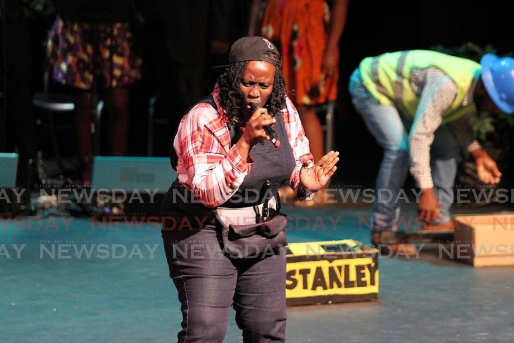 Leslie Ann Ellis performs at the National Women's Action Committee (NWAC) National Calypso Queen Competition at the Queen's Hall in 2017. - 