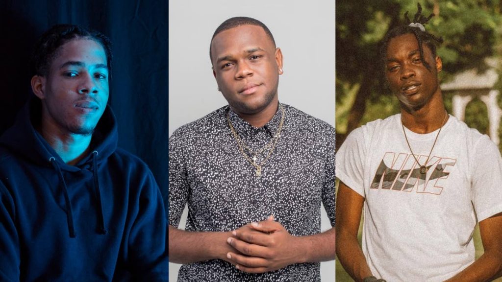  ProducerDlo, left, Tevin Hartman and Savion Beats talk on the soca-inspired Dwivayèz riddim which features Hartman, and other collaborations with Caribbean artistes. - 