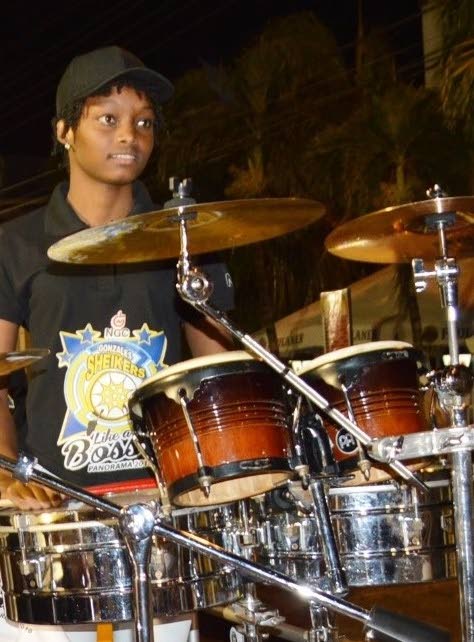 Keisha Codrington topped every category in the Republic Bank Steelpan Girl Power Diamonds all-female pan competition. - 