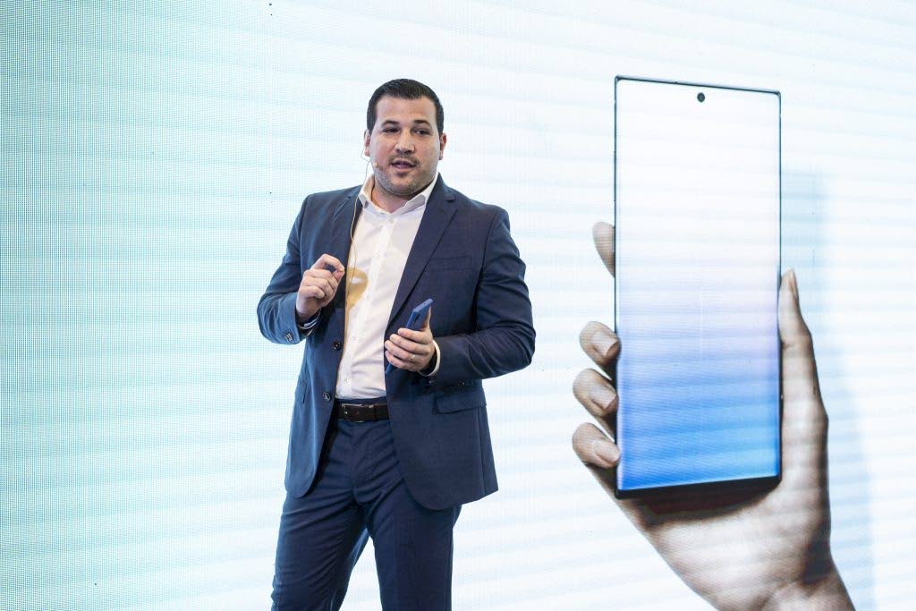 Samsung Electronics product manager Gianmarco Leri at the launch of the Samsung S10 in 2019.

Photo: news.samsung.com - 