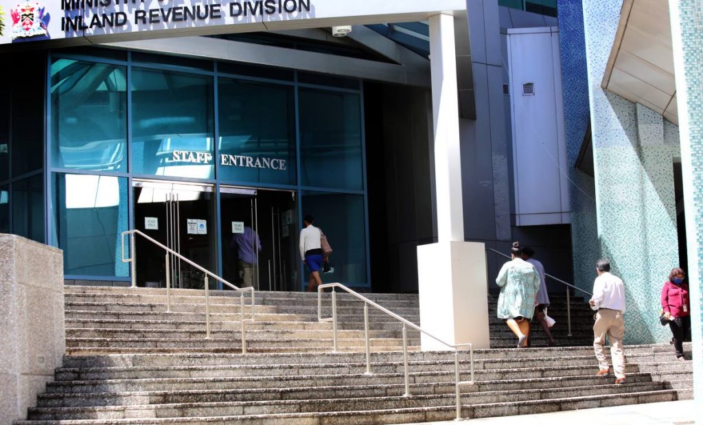 In this October 2020 file photo, employees enter the Inland Revenue Division office of the Ministry of Finance in Port of Spain. The public sector faces challenges attracting and retaining the best financial talent. - SUREASH CHOLAI