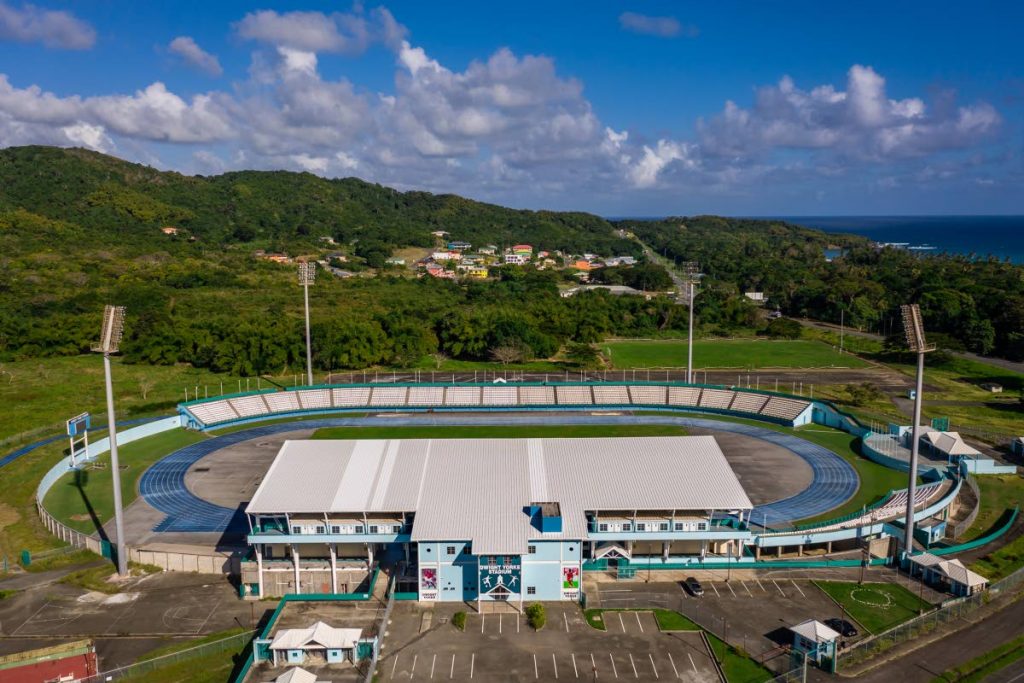 An aerial view of the Dwight Yorke Stadium, Bacolet, Tobago. PHOTO BY JEFF K MAYERS  - 
