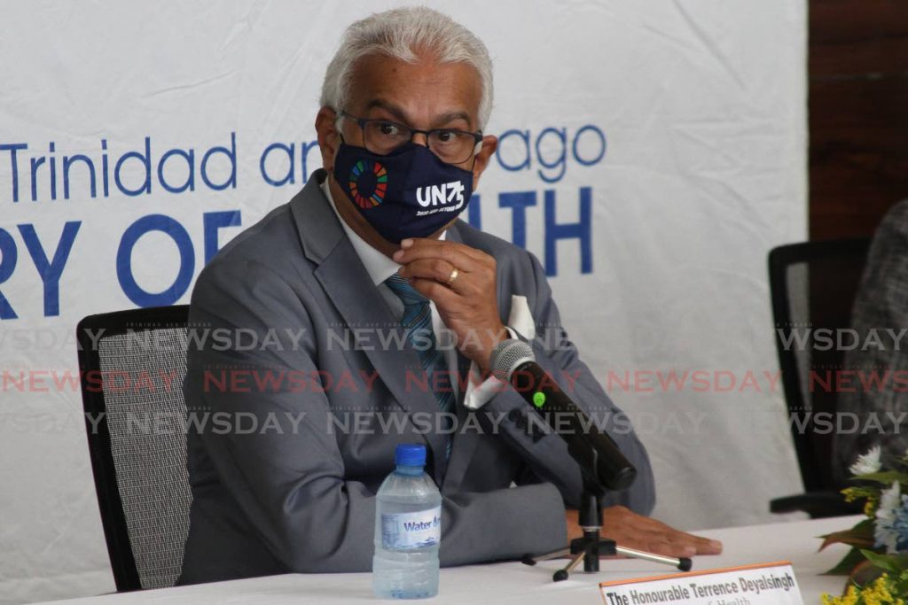 Health Minister Terrence Deyalsingh File photo - 