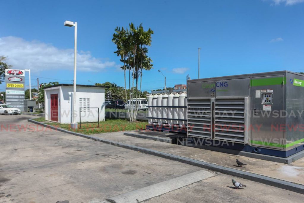  CNG pump and storage area at the NP gas station on Rushworth Street, San Fernando. File photo - 