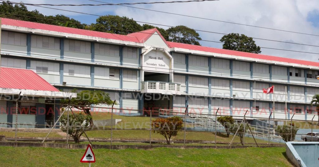 CLOSED: Mason Hall Secondary School shut its doors on Monday for deep cleaning and sanitisation after a student contracted covid19. PHOTO BY DAVID REID  - 