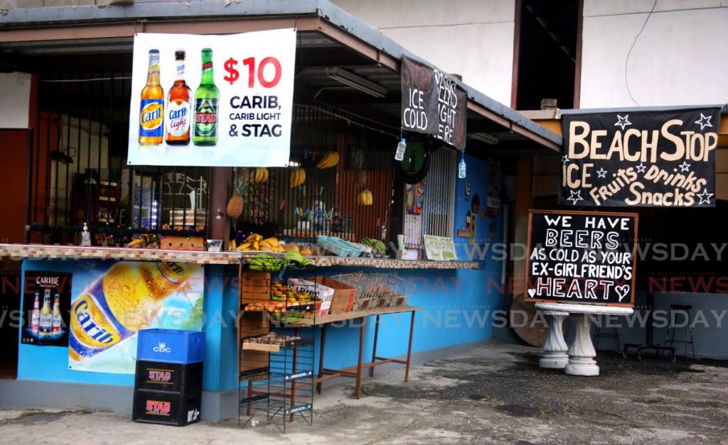Mellow Moods pub in lower Santa Cruz now sells fruits and vegetables to stay afloat as bars still cannot allow patrons to drink inside their establishments and operate on a grab-and-go system owing to covid19 public health restrictions. Photo by Sureash Cholai