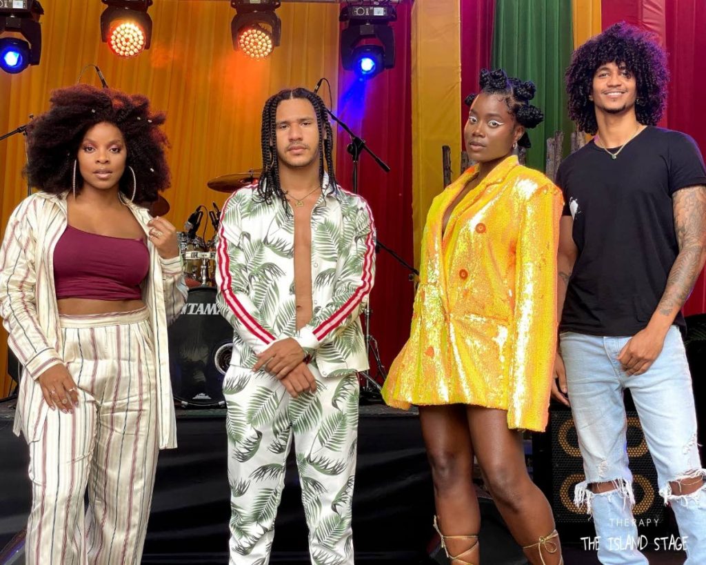 Khalia, left, Tessallated, Sevana and Kalpee are some of the up-and-coming Caribbean talent announced  for The Island Stage. - 