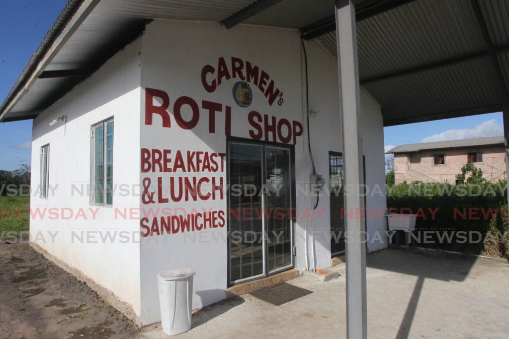 Carmen's roti shop on Rochard Douglas road, Barrackpore.  Photos by Lincoln Holder