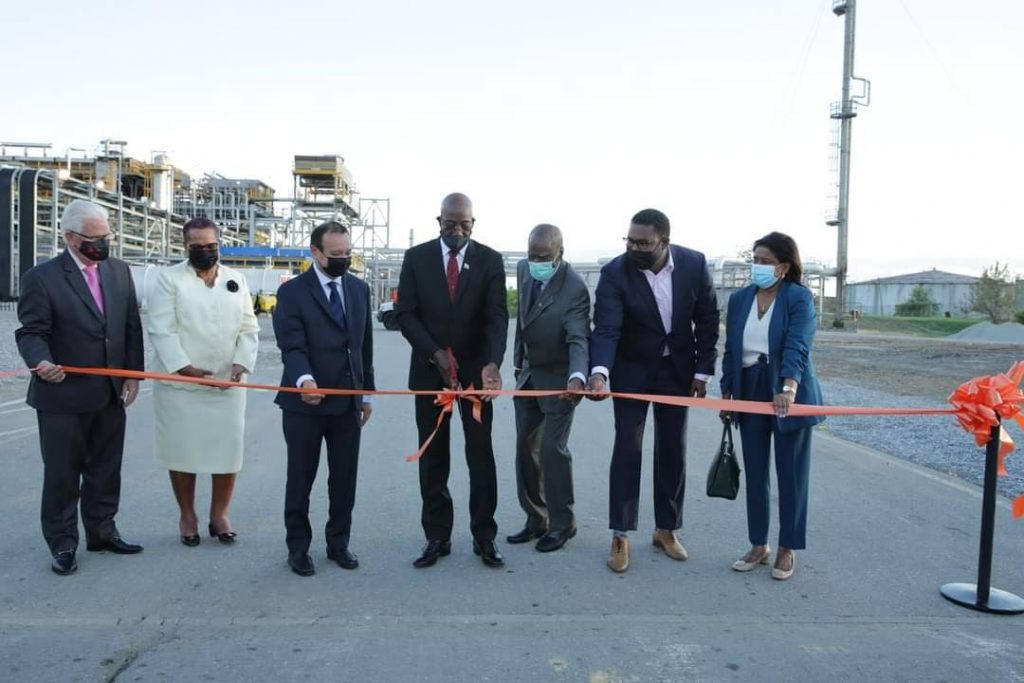 Prime Minister Dr Keith Rowley at the opening ceremony for the NIQUAN Energy Trinidad Ltd gas-to-liquids plant on Monday - Photo courtesy the Office of the Prime Minister's  Facebook page - 