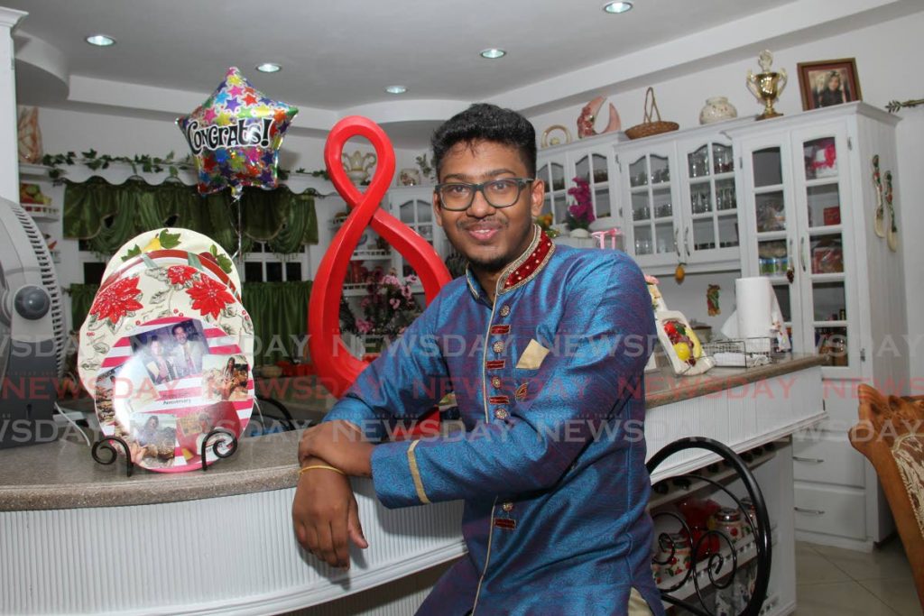 Hillview college student Amrit Galbaran presidential medal winner at his home in Curepe. Photo by  Ayanna Kinsale
