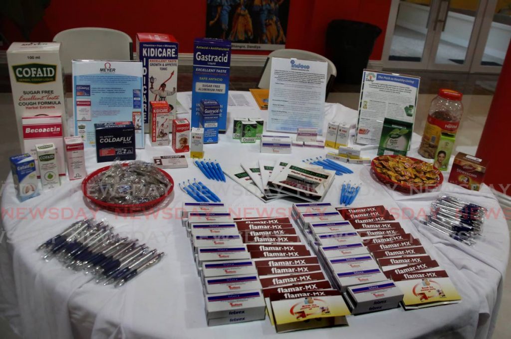 A range of pharmaceutical products made in India on display at a seminar on the country's pharmaceutical industry hosted by the Indian High Commission at the Mahatma Gandhi Institute for Cultural Co-operation Mt Hope on Friday. 
 - 
