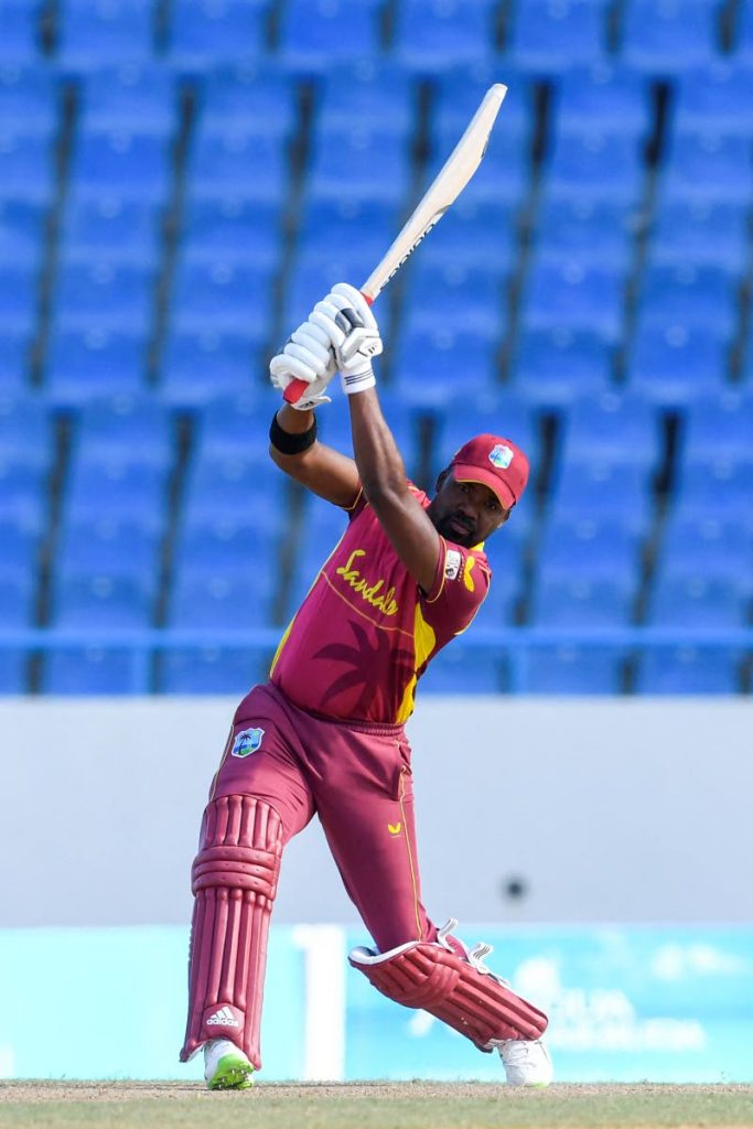 West Indies batsman Darren Bravo scored a century on Sunday in the third ODI against Sri Lanka at the Sir Vivian Richards Cricket Stadium in North Sound, Antigua. (AFP PHOTO) - 