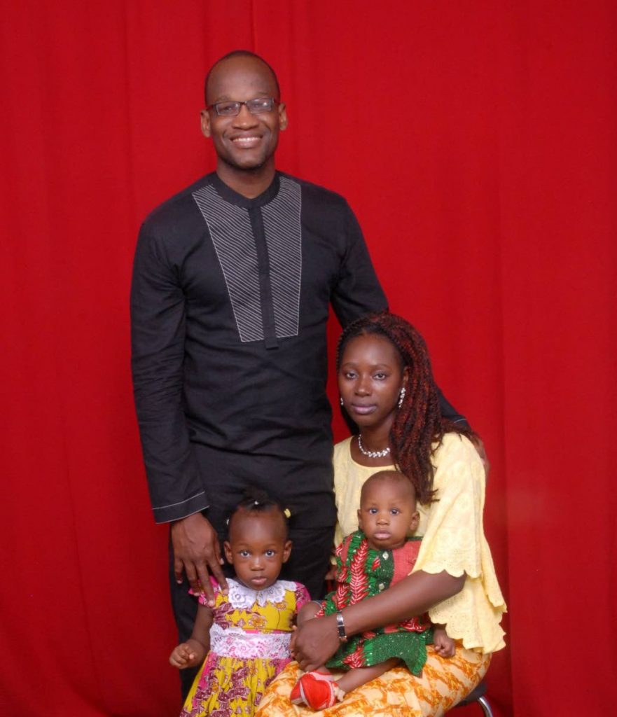 FORMER senator Taharqa Obika and wife and children.  PHOTO COURTESY TAHARQA OBIKA - 