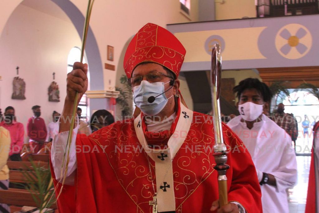 The Most Rev Jason Gordon, Archbishop at the Our Lady of Perpetual RC Church.