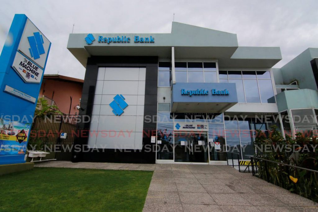 Republic Bank's branch in Rio Claro. The National Investment Fund owns 26 per cent in the Republic Bank group.  - Photo by Marvin Hamilton
