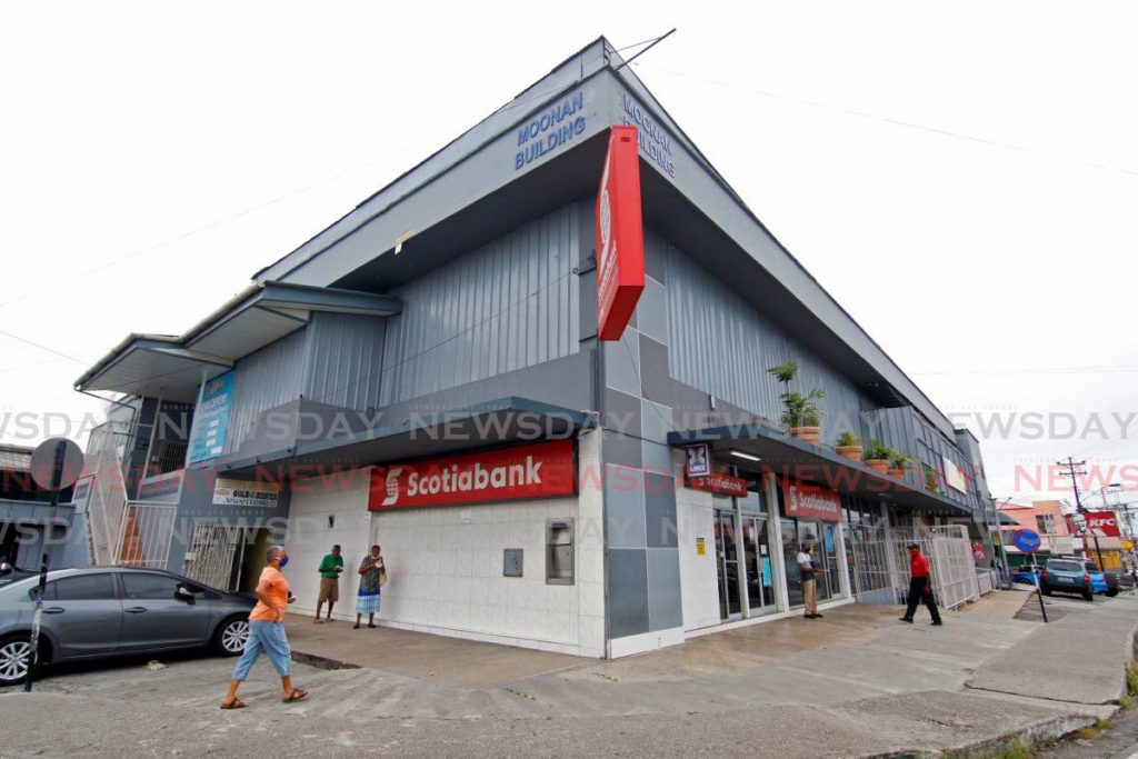 The Scotiabank Rio Claro branch office. The bank has expanded its health care benefits to include the same-sex partners of employees. - FILE PHOTO